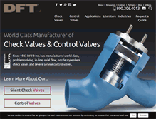 Tablet Screenshot of dft-valves.com